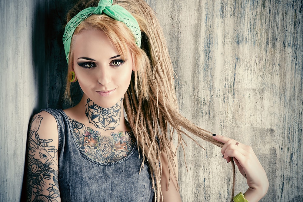 tattooed girl